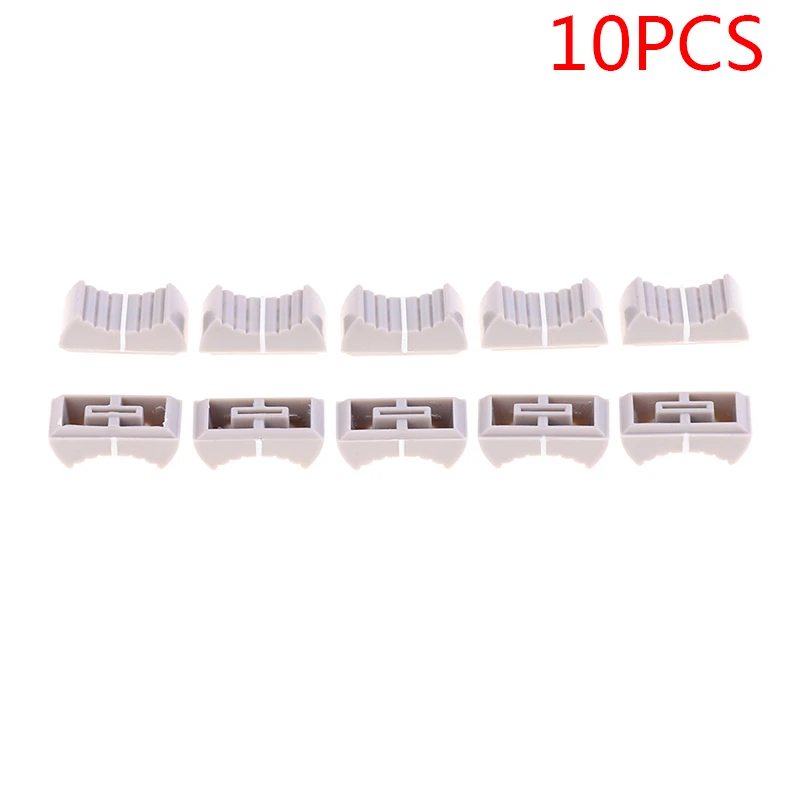 10PCS Fader Knob Cap Touch Sensitive Slider Ribbed Mixer Desk Switch Knob Cap