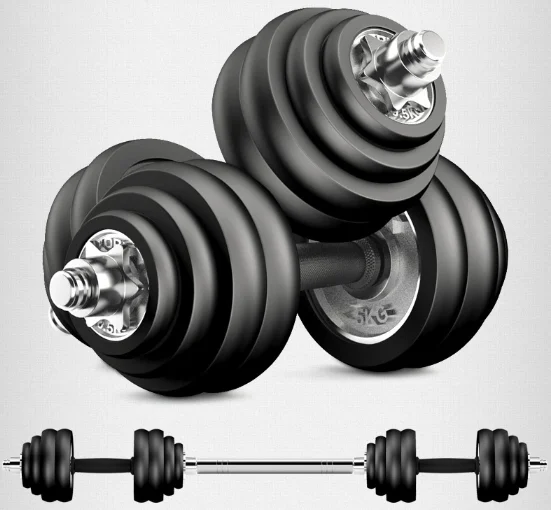 Home Gym Equipment Sports Fitness Equipment Weight Adjustable Cast Iron 20KG Dumbbell Set Gym