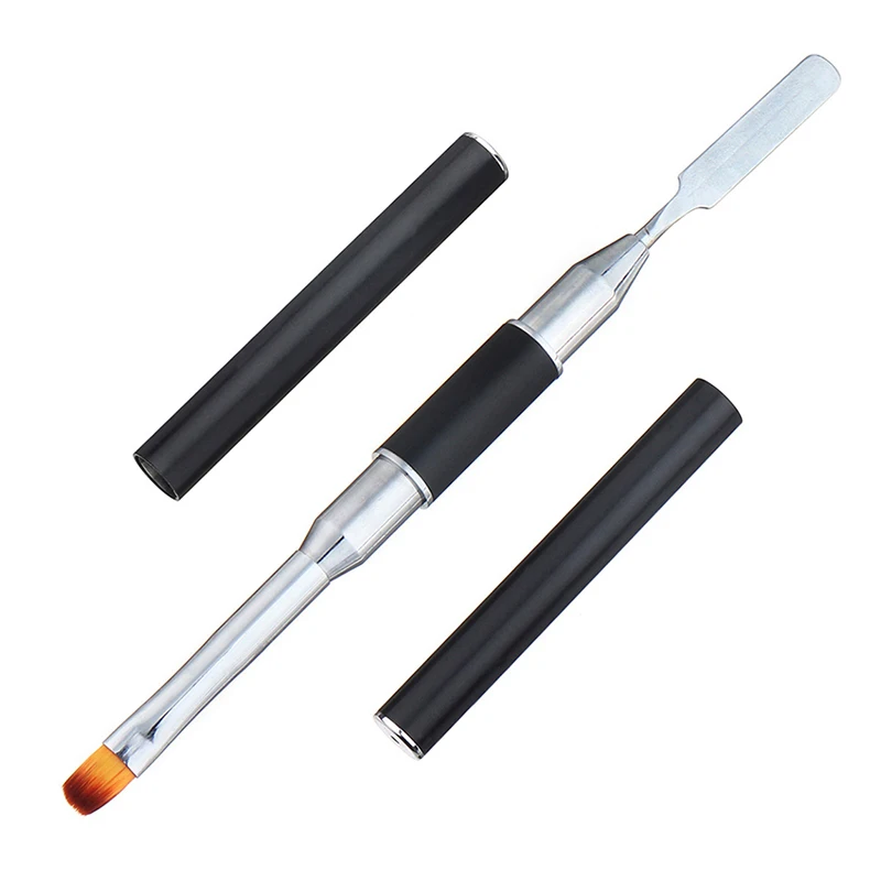 Cepillo y espátula de Gel de extensión de polietileno, pluma de doble punta para Gel de extensión de polietileno, cepillo de extensión de uñas de Gel constructor UV Acrílico