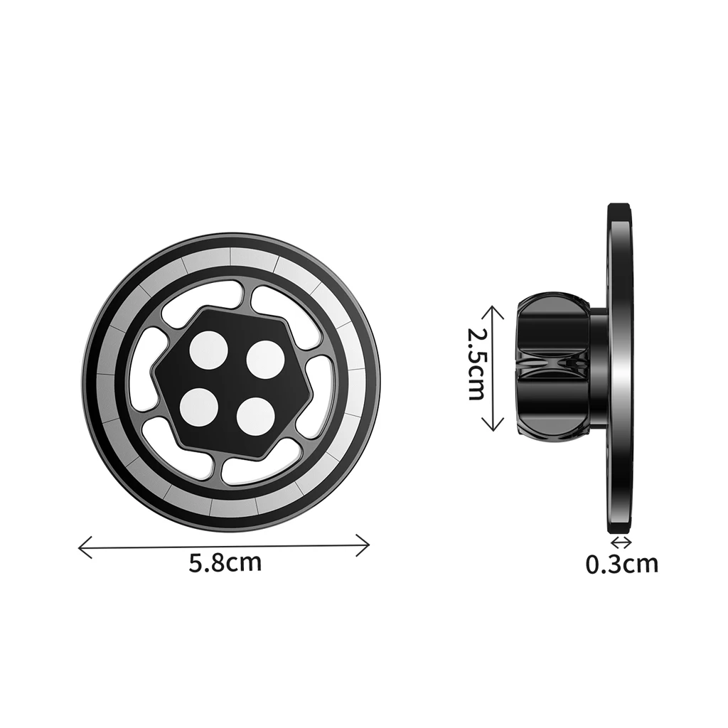 Magnetische Basis kompatibel mit MagSafe für 17 mm Kugelkopf-Auto-Handy-Ständer, Magnet-Autotelefonhalter, Zubehör – Detail 1