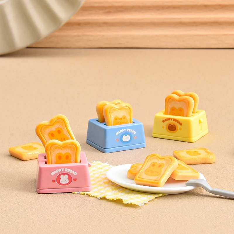 Cartoon Mini Animal Bread Machine Diy Cream Glue Material Desktop Car Doll House Ornaments