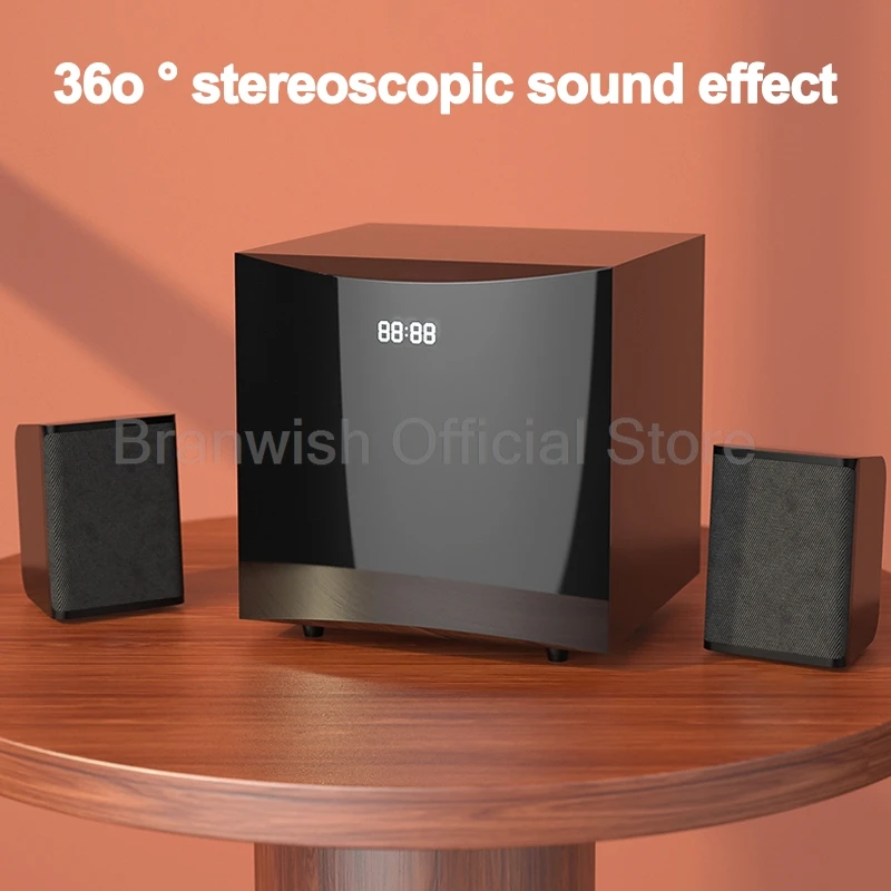 4 Inch 31W Bluetooth Speaker Subwoofer 2.1 Sound Box Amplifier High Power Home Theater Home Cinema 360°Sound System PC Audio Set