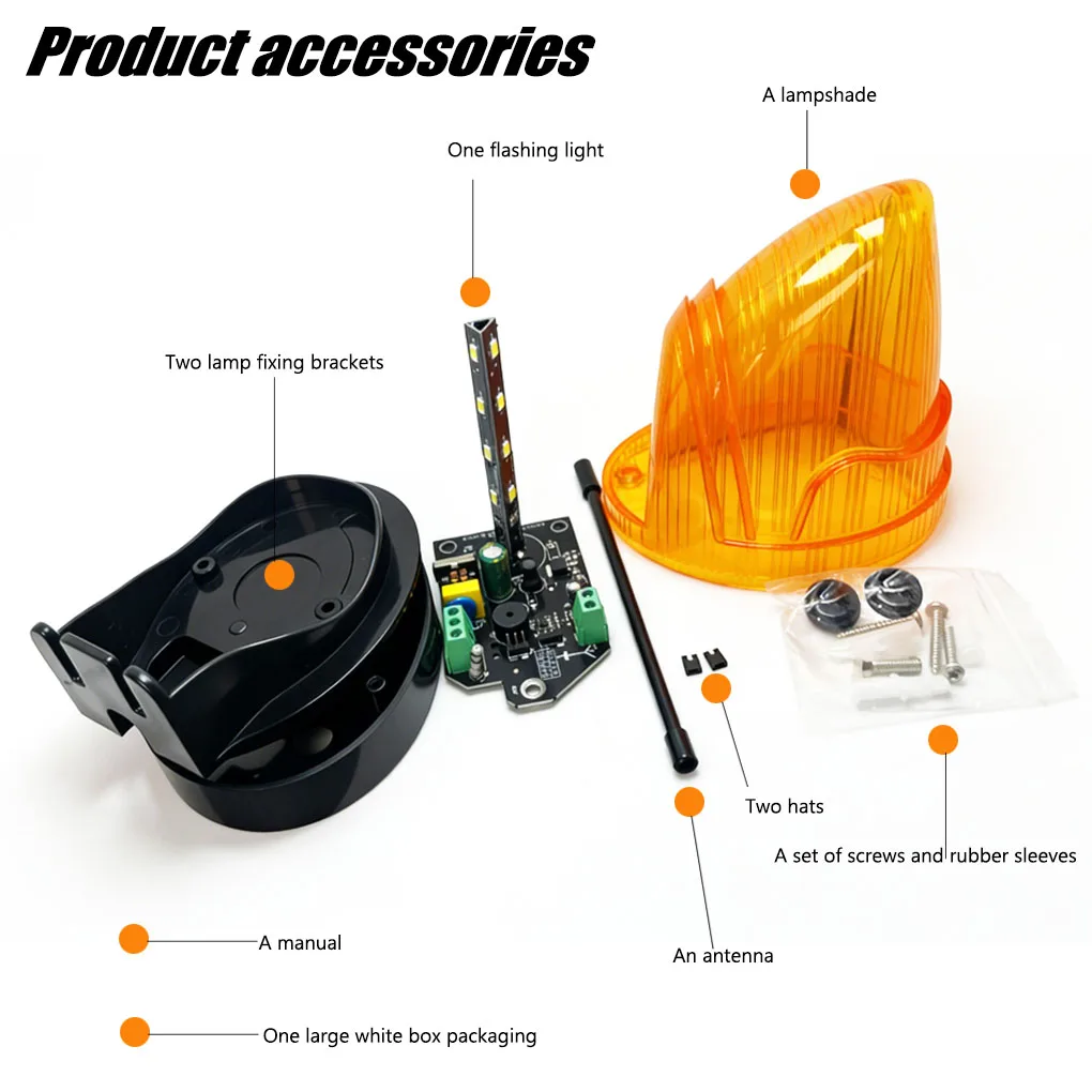 Universal 12V/220V LED Strobe Warning Light Outdoor Flashing Signal Alarm Lamp Wall Mount Emergency Beacon for Gate Opener Secur view 4