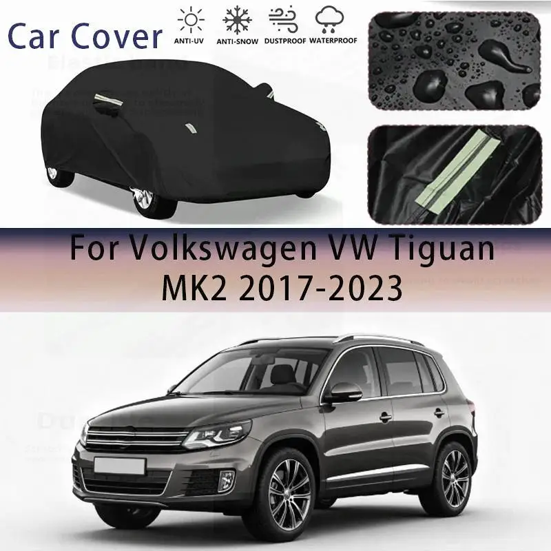 

For Full for Volkswagen VW Tiguan MK2 2017 2023 Waterproof Dustproof Outdoor Protection Sunshade Car Covers