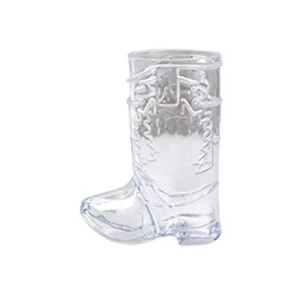 1/10 Uds nuevo 1 Oz Mini botas de vaquero gafas de plástico transparente vasos de chupito copa de cerveza fiesta de barbacoa