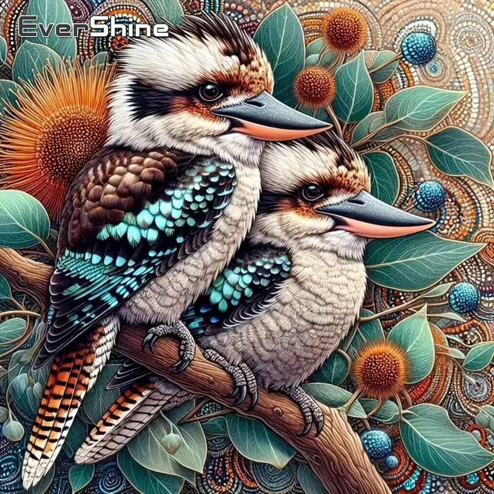 EverShine Neuerscheinung Diamant-Stickerei Vogel-Gemälde Tier 5D DIY Vollquadrat Runde Diamant-Mosaik-Sets Heimdekoration