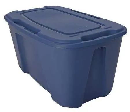 Storage Tote, 49 gal., Blue