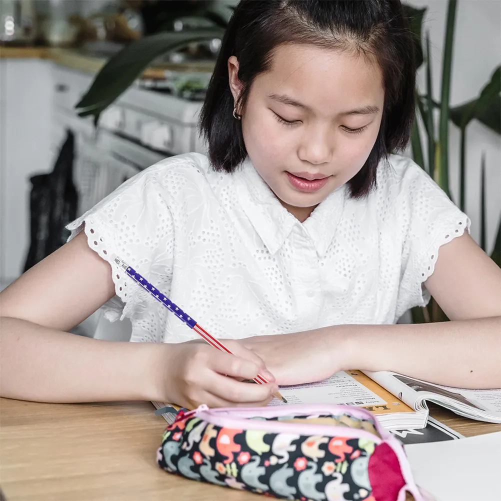 

48 шт. патриотических карандашей с дизайном звезд и флагов, тематика Дня независимости, милые мультяшные канцелярские принадлежности для школы и офиса