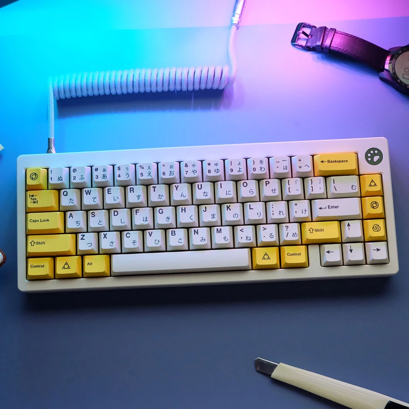 Qinxia 146 مفتاح PBT الارتفاع الأصلي، أغطية مفاتيح مخصصة للوحة المفاتيح الميكانيكية