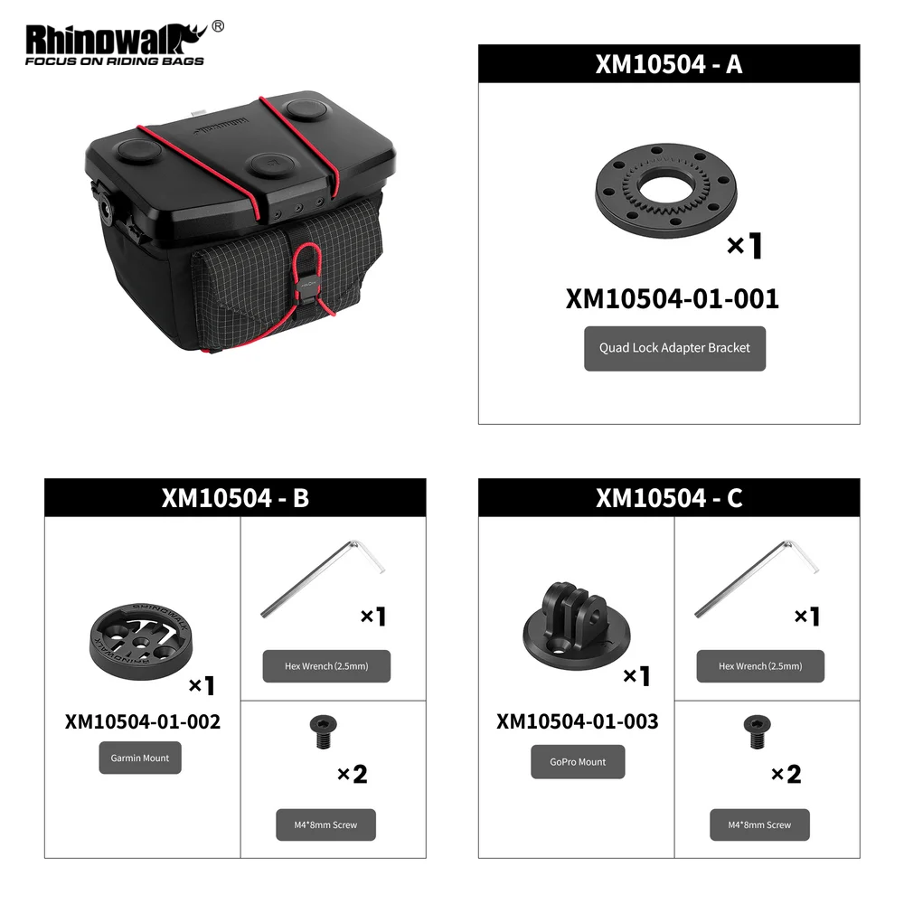 Rhinowalk Lenkertaschen-Zubehör Space Station Serie Fahrrad-Lenkertaschen-Zubehör für BKJ0951