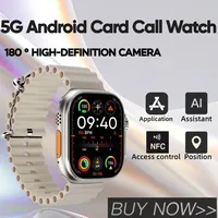 Microwear Smartwatch Ultra AI3 4G SIM Card Android 2.2inch 448*528 Amoled Health Monitoring 180° Rotary camera 256GB Smart Watch