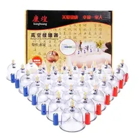 32 Pieces Vacuum Cupping Cup Body Massager Suction Cups Set Plastic Vacuum Cupping Pump Therapy Cans for Massage Health Care