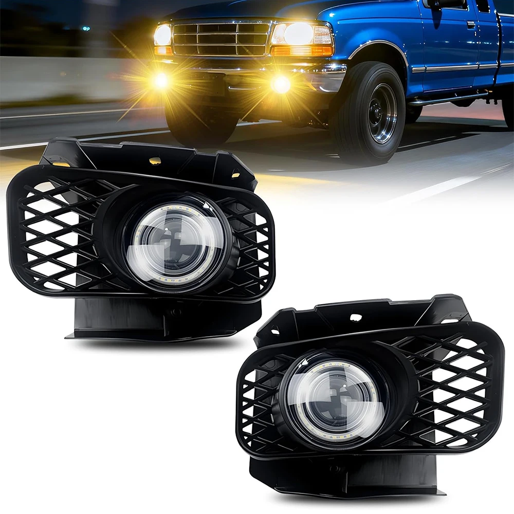 For Ford F150 1999-2003 Halogen Fog Lights for Expedition 1999-2002 & F150 Heritage 2004 Front Bumper Driving Fog Lamps Assembly