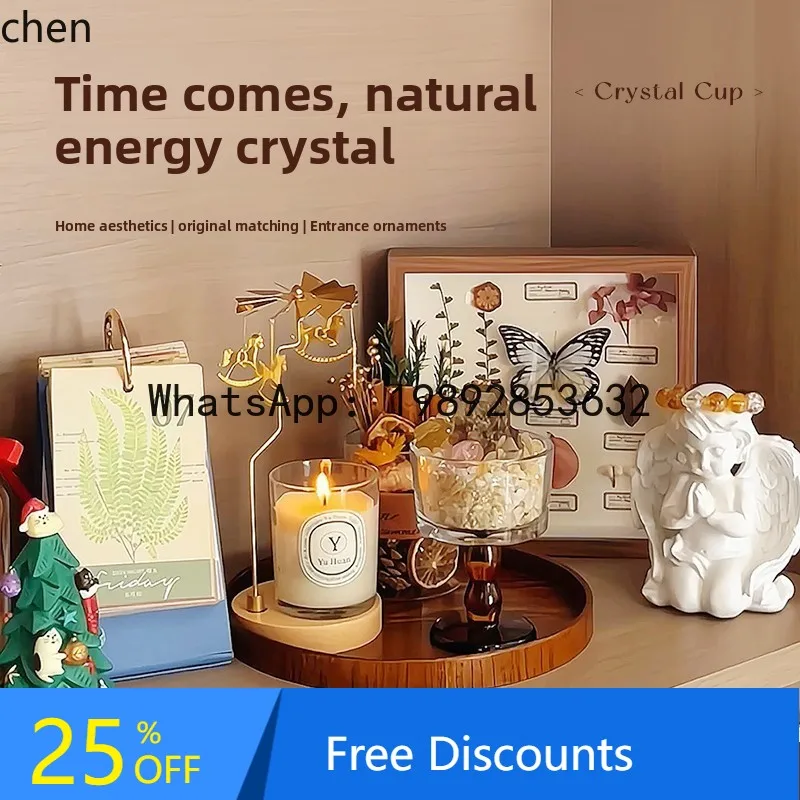 

A Entrance Ornament Wealth-Attracting Carousel Crystal Decoration Housewarming Gift Decoration