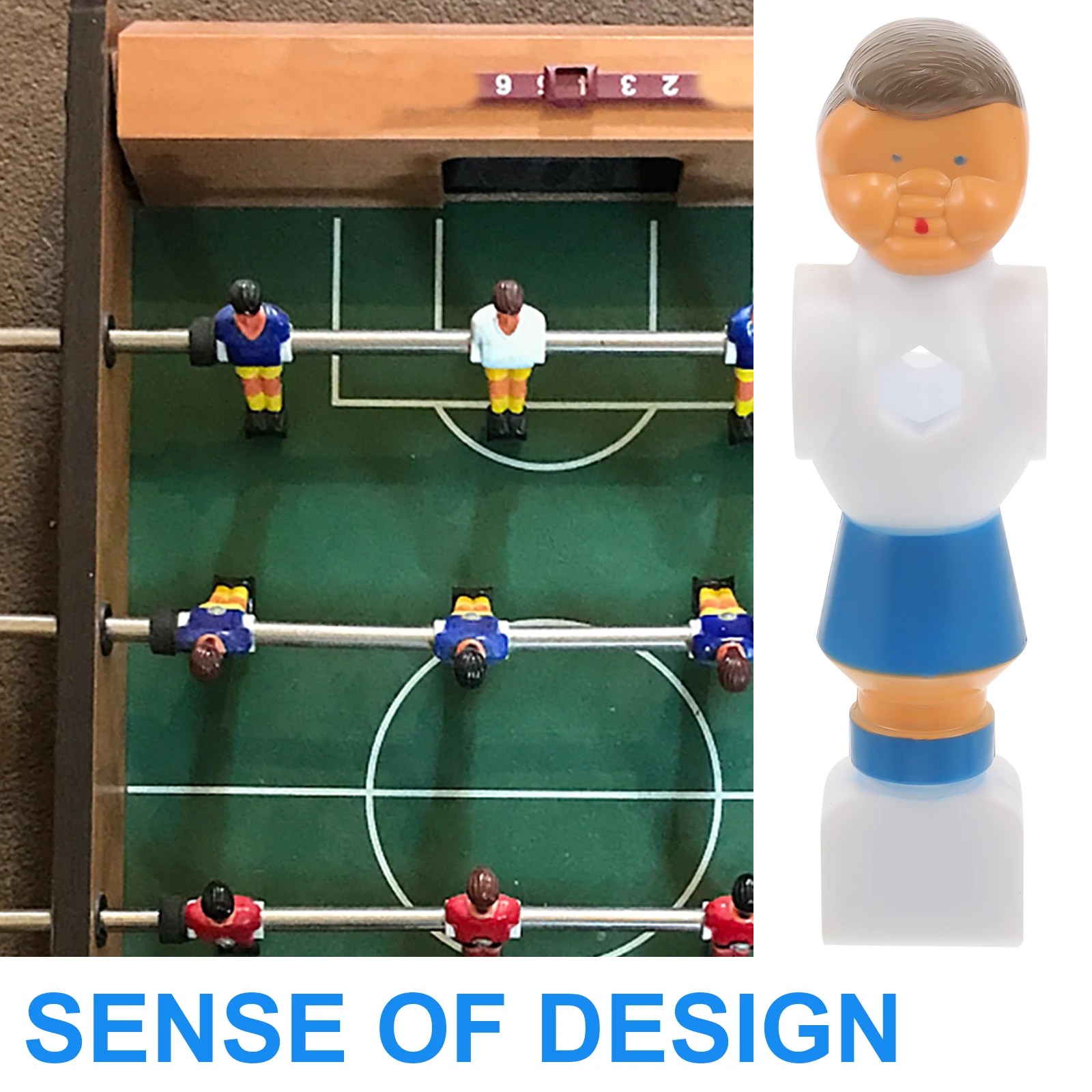 4Pcs Football Player Table Soccer Figures Standard Size Foosball Athletes Replacement Parts Table Football Accessories Impact