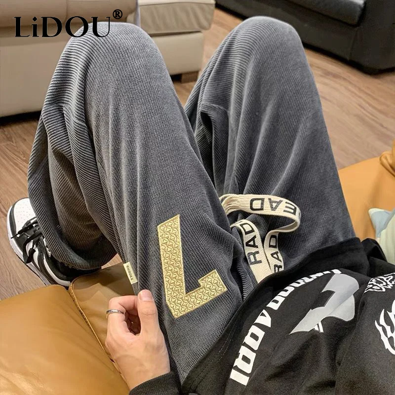 Lente Herfst Solid Straight Losse Broek Sport Joggers Oversized Baggy Broek Pantalon Homme 4XL Casual Streetwear Sweatpant