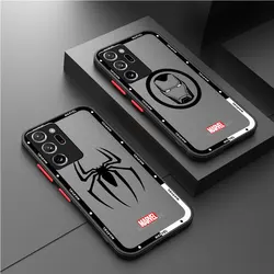 Custodia per telefono con Logo Marvel Hero per Samsung Galaxy S22 S24 Ultra S23 S21 Note 20 Ultra Note 10 Plus 8 9 Cover opaca antiurto