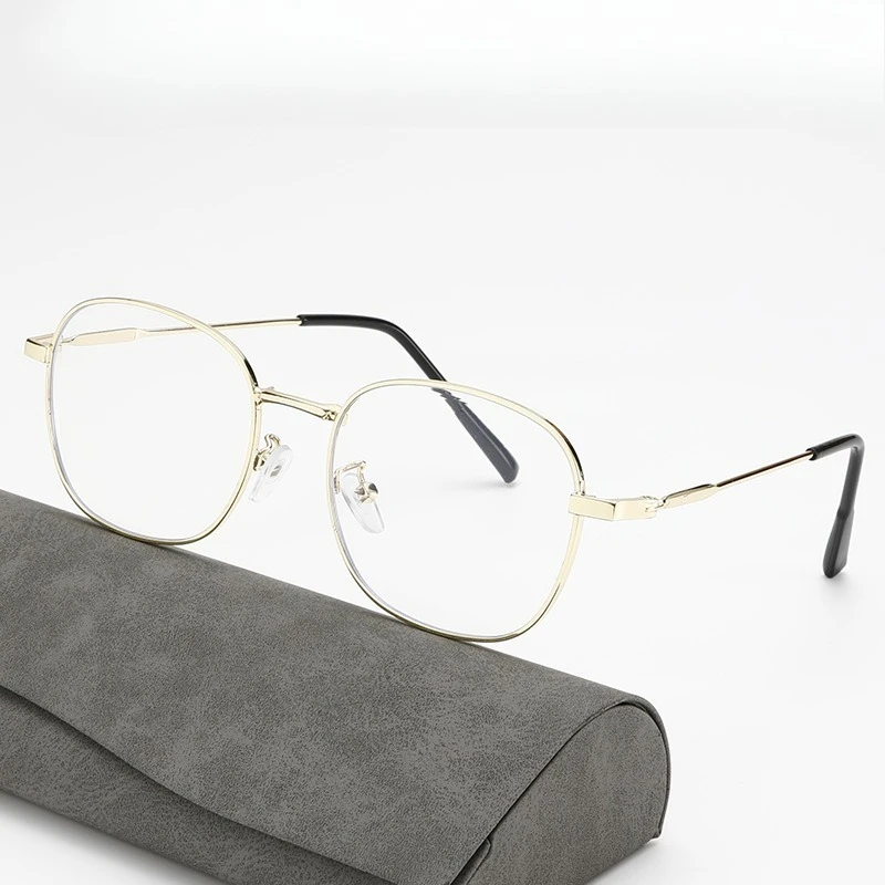 نظارات مضادة للضوء الأزرق متغيرة الألوان، نظارات بإطار معدني قديم، نظارات مربعة عصرية #5