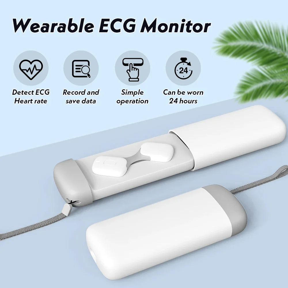 EKG 24 Hour Real-time ECG Monitoring Ultra-thin ECG Patch Portable Recorder Wearable Wireless Personal ECG Monitor Bluetooth