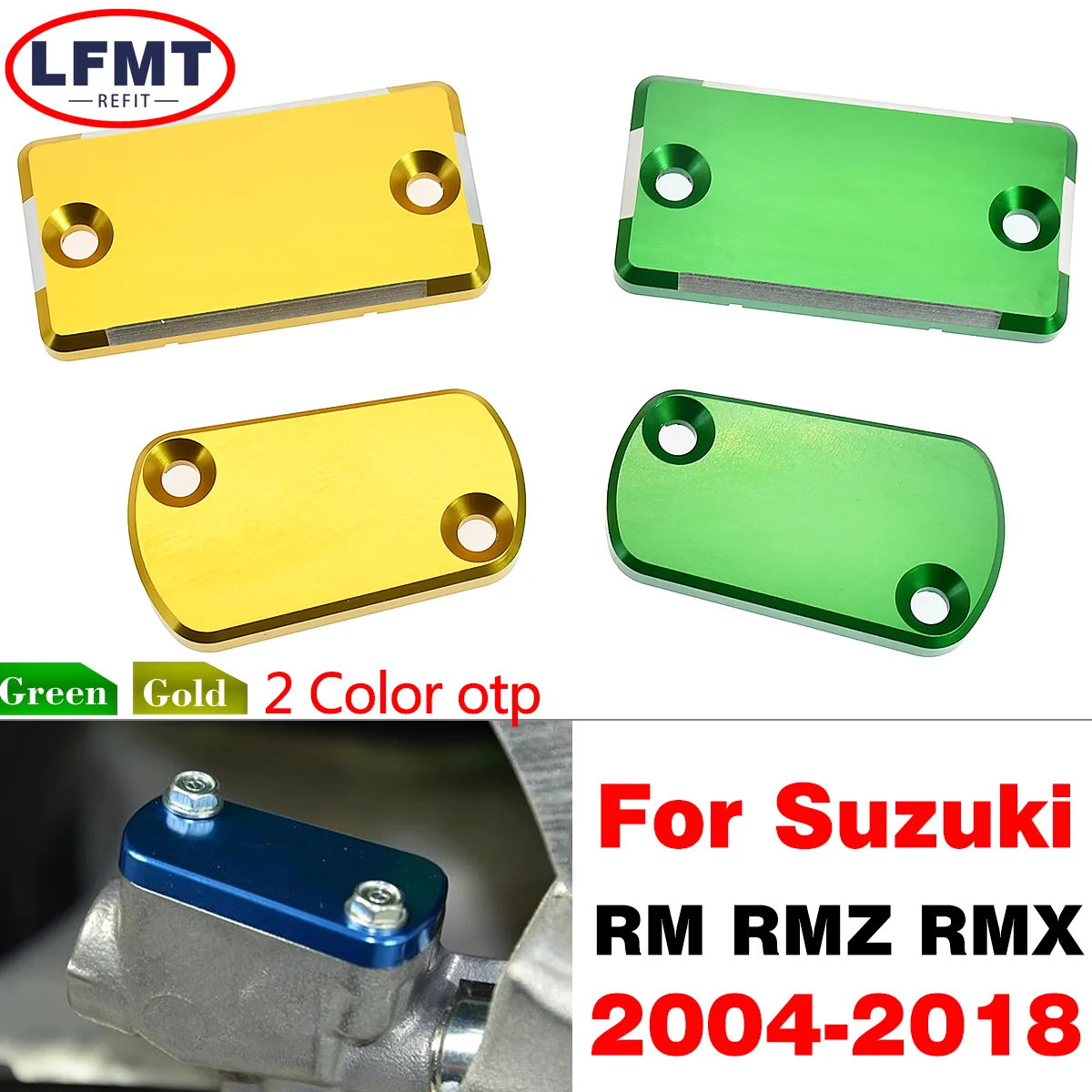 

CNC Motorcycle Front and Rear Brake Reservoir Caps Oil Fluid Cover For Suzuki RM125 RM250 RMZ250 RMZ450 RMX450Z RM RMZ 2004-2018