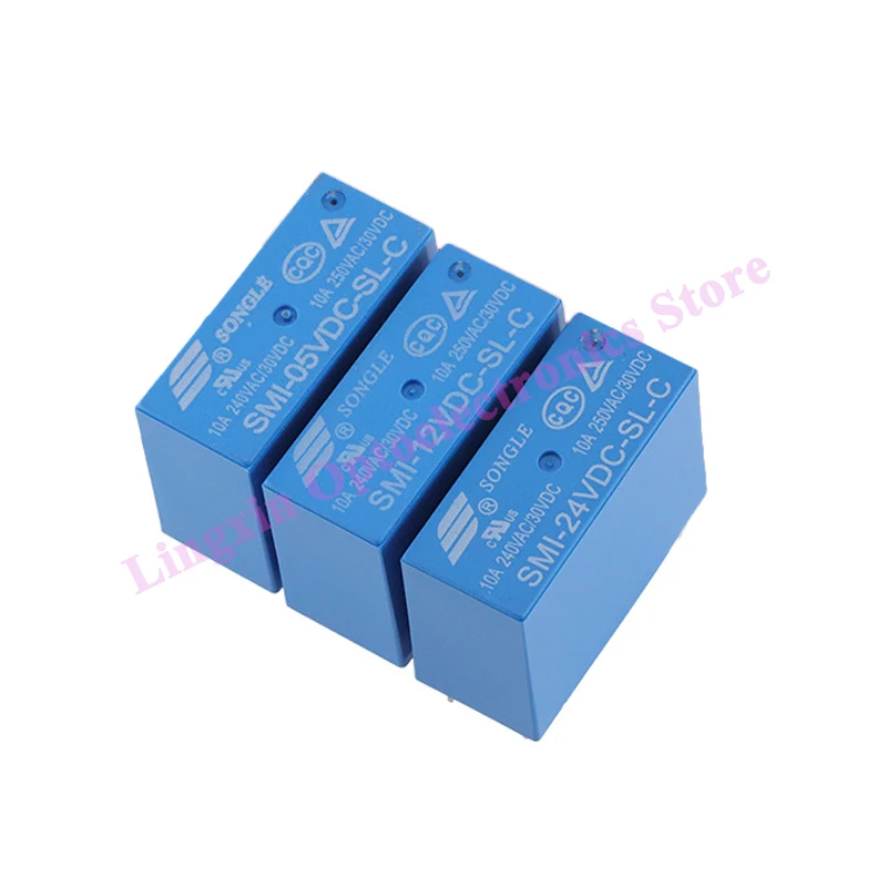 5PCS/lot SMI- 05V 12V 24VDC -SL-2C SMI-05VDC-SL-A SMI-12VDC-SL-C SMI-24VDC-SL-2C 10A 4/5/8PIN Relay 5V 12V 24V 100% Original new