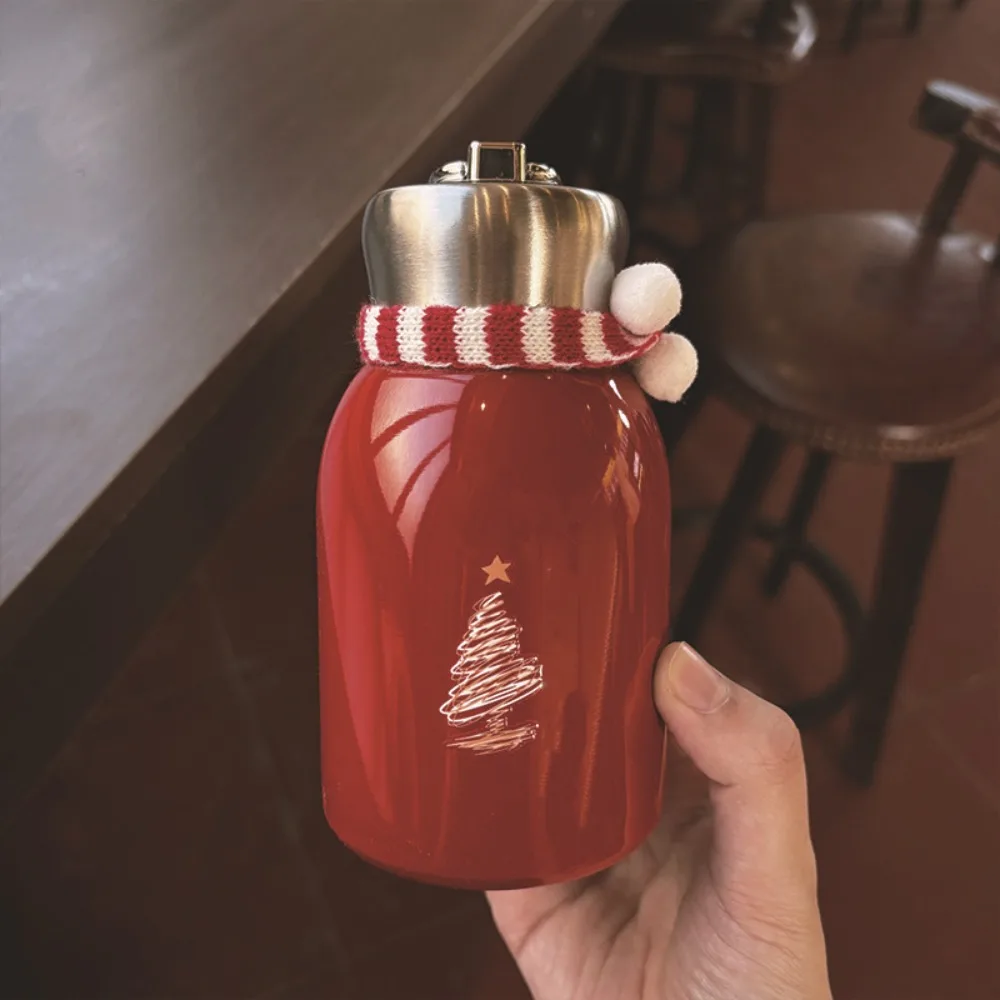 

Cute Stainless Steel Insulated Cup 280ml Heat-Resistant Student Cup Small Scarf Insulated Water Bottle Student