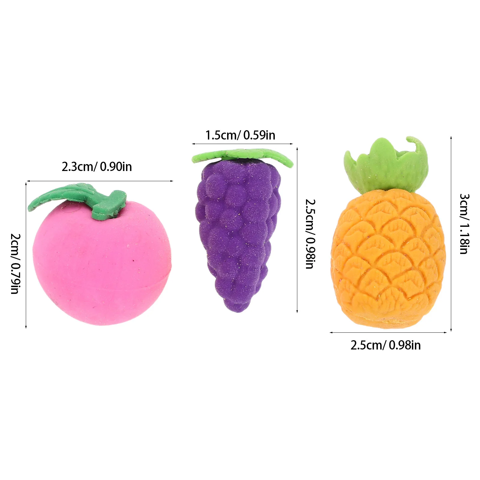 10 個の果物野菜消しゴム鉛筆かわいい消しゴム子供用教室のご褒美パーティーの記念品新学期用品