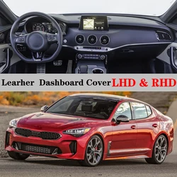PU Leather Dashmat Automobile Dashboard Cover Dash Mat Anti-UV Carpet Car Accessories For kia Stinger GT 2018 2019 2020 2021