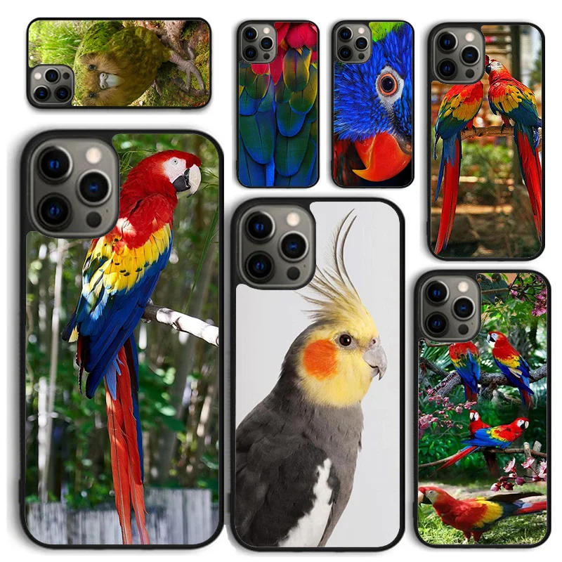 EXOTIC PARROT BIRD COLLAGE Phone Case for iPhone 16 15 14 12 13 mini PLUS X XS XR 11 PRO MAX Back Cover Fundas Shell