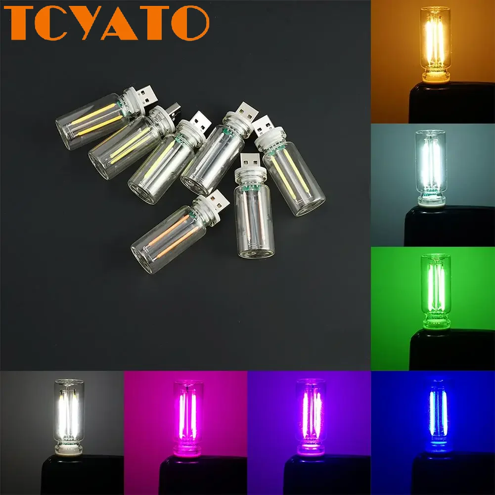 

TCYATO Car touch light, usb night light, touch ambient light, LED glass bottle mini light