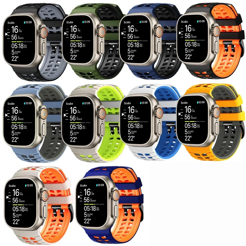 Silikon-Sportarmband für Apple Watch Band 49mm 46mm 45mm 44mm 42mm Correa Armband iWatch Series 11 10 9 8 7 6 5 SE3 Ultra 3 2 – Detail 25