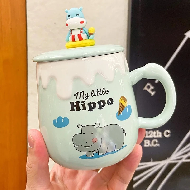 wholesale Cute cartoon Ceramics Mug Coffee mugs Milk Tea Mugs Breakfast Cup Drinkware Novelty Gifts