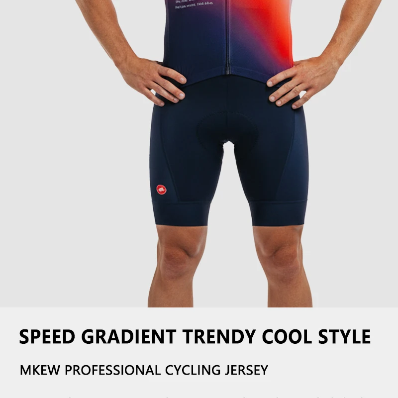 MKEW Kurzarm-Fahrradtrikot für Herren, Sommer-Rennradtrikot, Kleidung für Männer, MTB-Mountainbike-Sportbekleidung, Herrenbekleidung – Detail 2