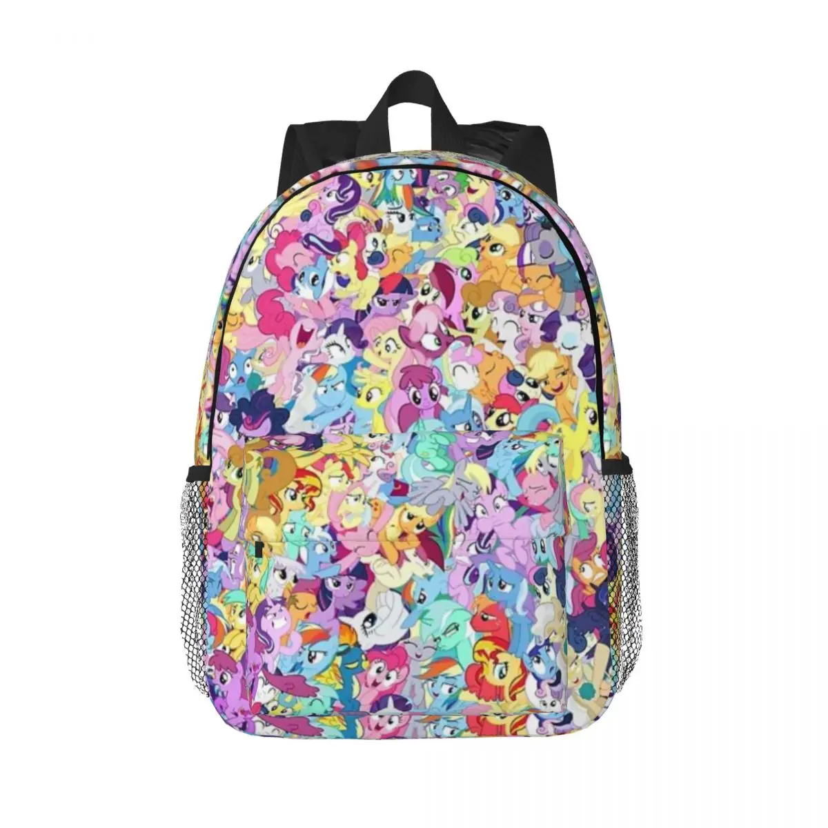 Everypony Mess Printed Lightweight Casual Schoolbag For School, Outdoor, Shopping, Office 15inch