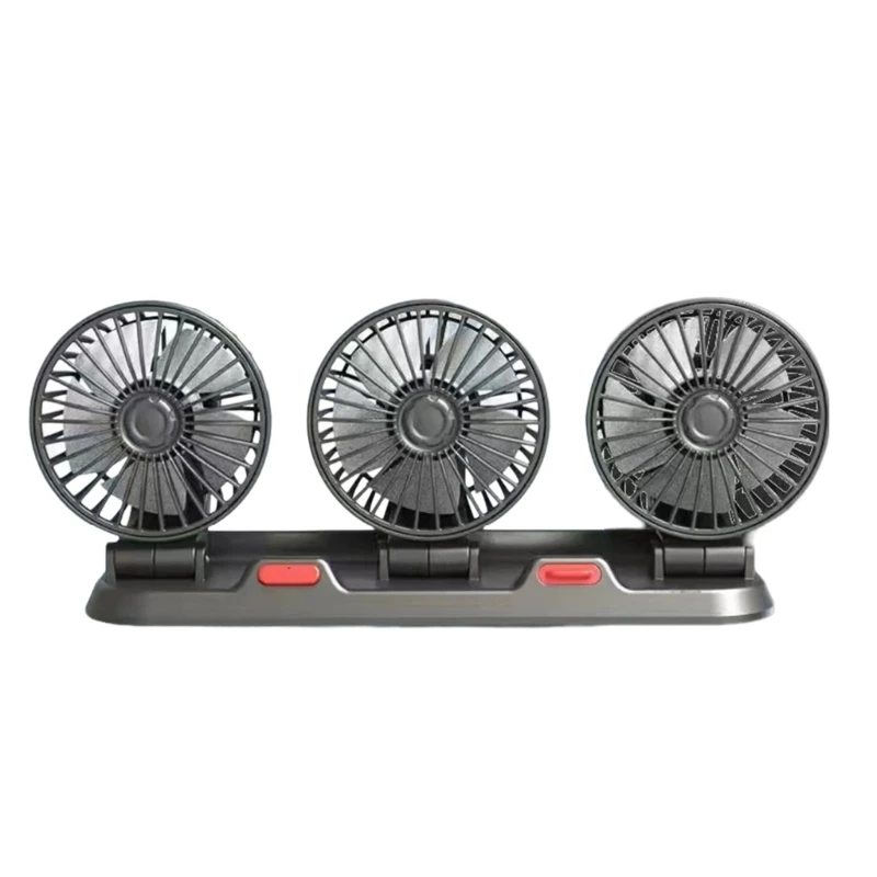 Ventilation Fan for Office Indoor Outdoor Vehicle Mounted Three Head Cooling Fan