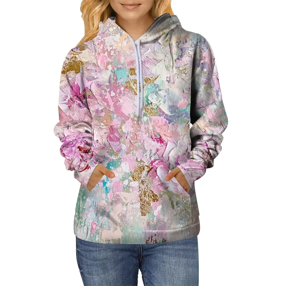 

Women Sweatshirts Pullover Hoodies Winter Casual 3D Printed Comfortable Fabric Long Sleeve Sweater Winter Woman Clothes 2025