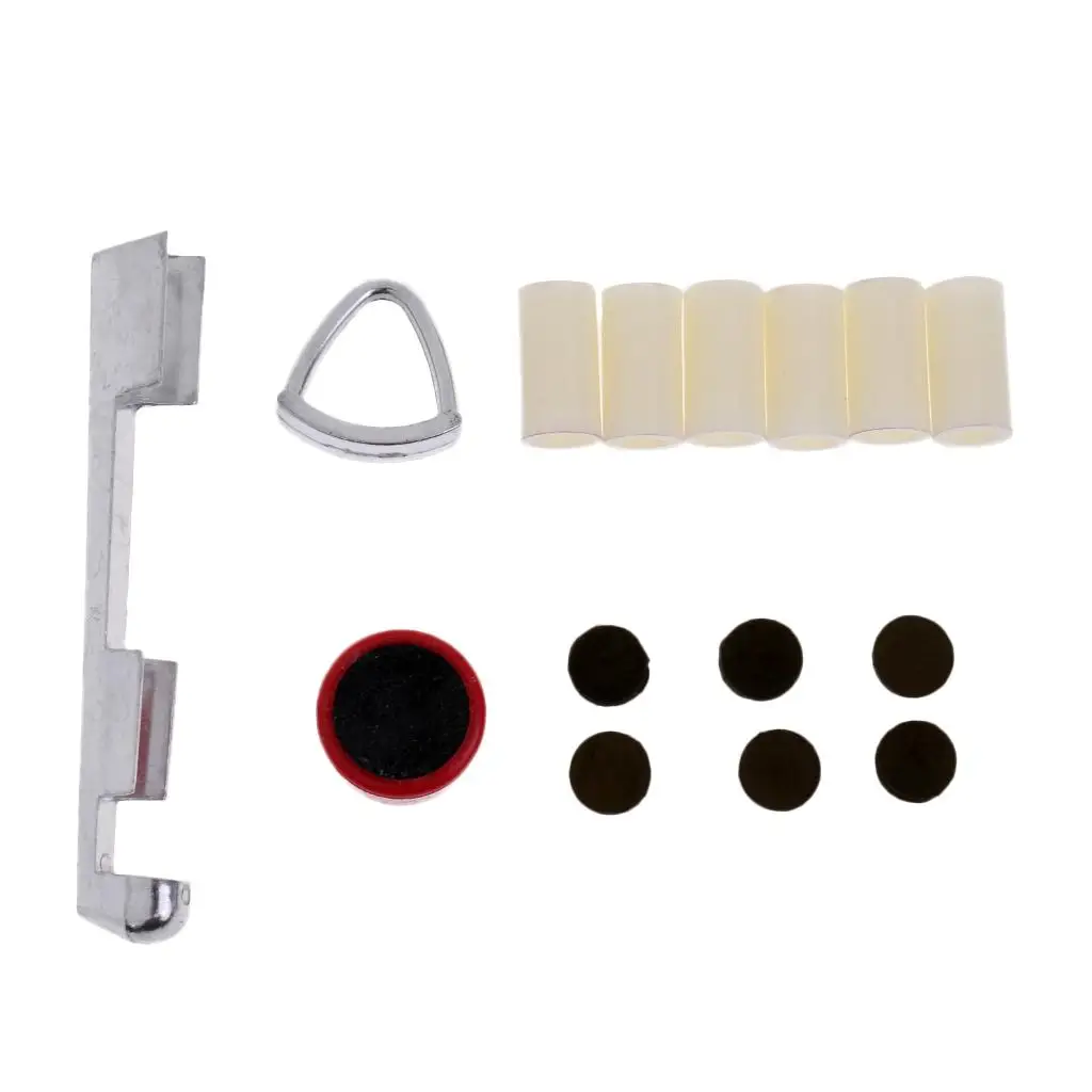 A Set of Snooker Pool Cue Repair Kit Tips Ferrules Scuffer Clamp