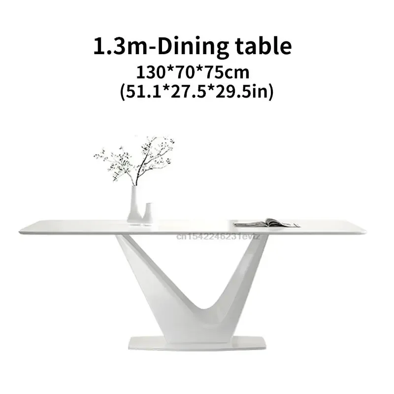 Designer Dining Table Rectangular Table Large Apartment Modern Home Furniture Minimalist Kitchen Marble Table Mainland China