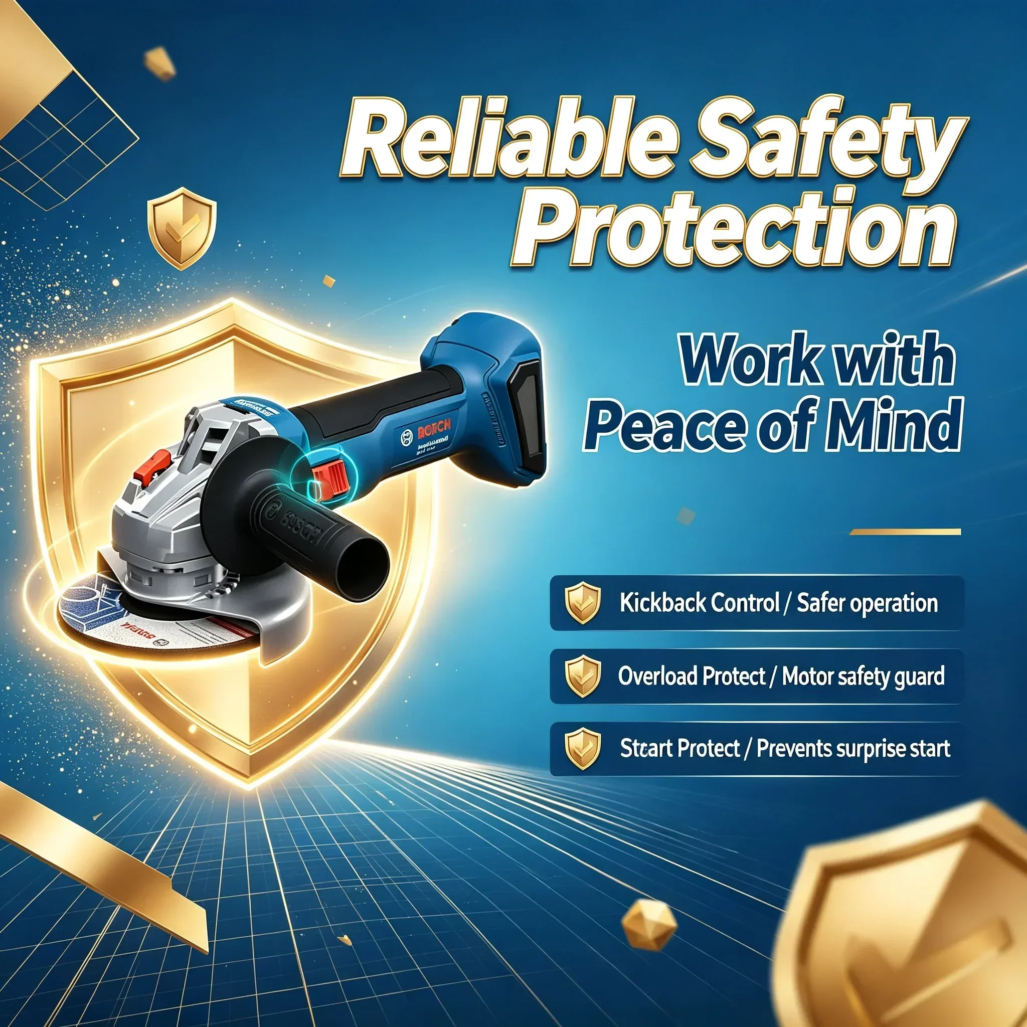 Bosch GWS 18V-8 100mm Brushless Cordless Angle Grinder 11000RPM M10 Electric Cutting Power Tool