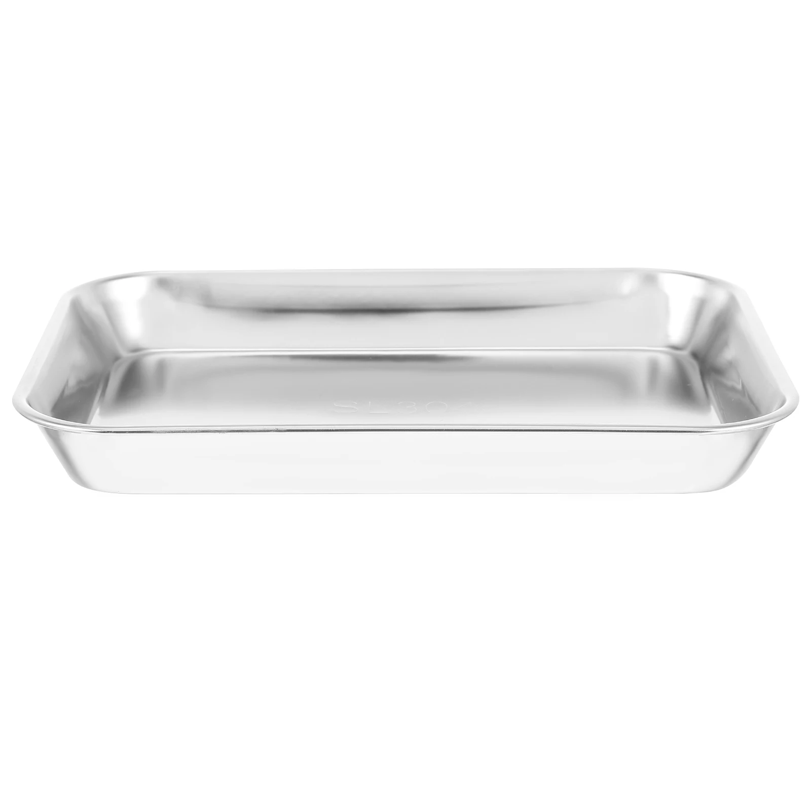 

1Pcs Stainless Steel Square Dental Tray Heavy Duty Polished Surface Clinical Instrument Sterilization Flat Bottom Tool