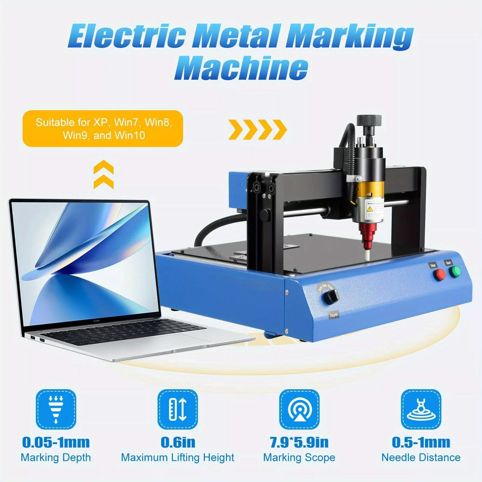 آلة وضع العلامات المعدنية رقم الرسالة وسم الملصقات حفارة