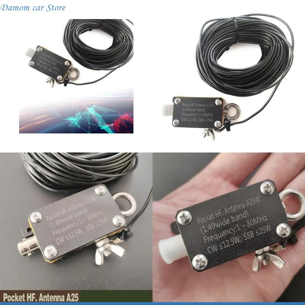 

A2UC Pocket HF. Antenna A25 Shortwave Antenna Radio Inverted V Antenna with Magnet Rings Radio Antenna 1-30Mhz