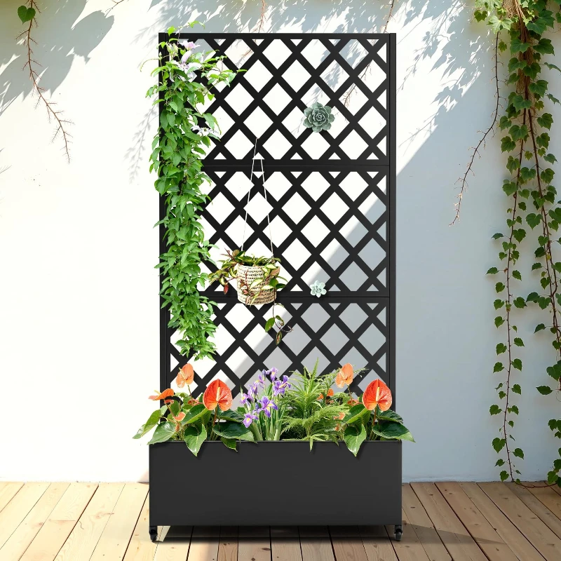 

Outdoor plant stand Indoor and outdoor flower pot flower stand Wall decoration flower display stand Green plant climbing frame