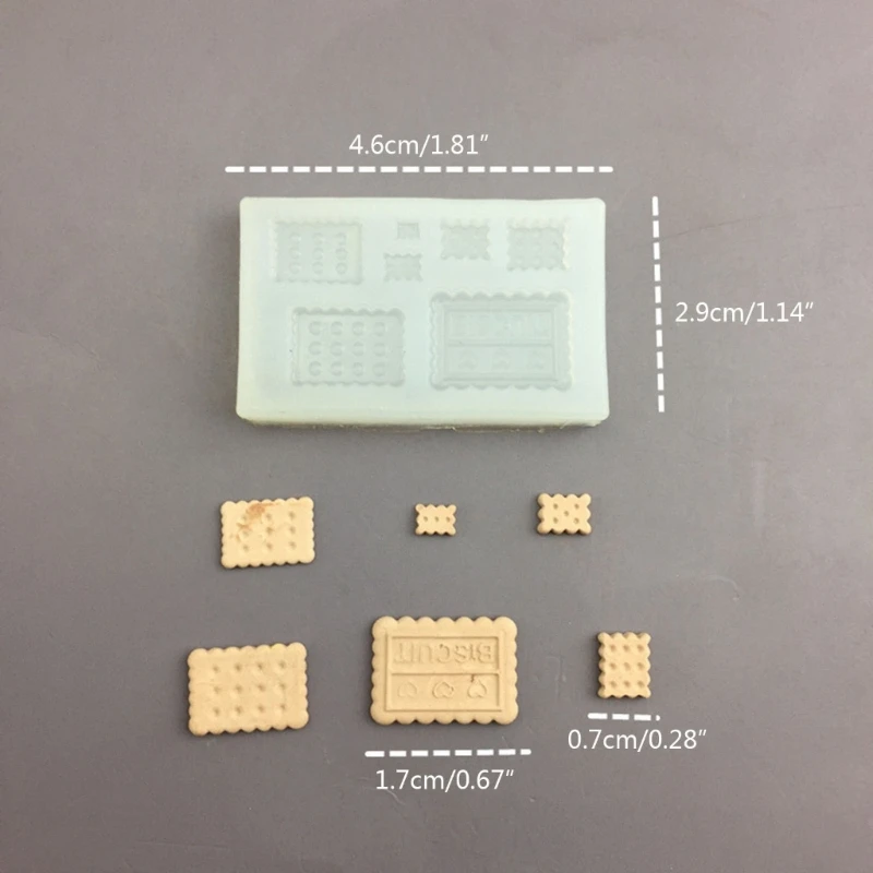 Mini Pão Biscoito Bolo Silicone Molde Argila Miniture Resina Alimentar Molde DIY Cozinha Acessórios Toy Dollhouse Miniatura Acessórios