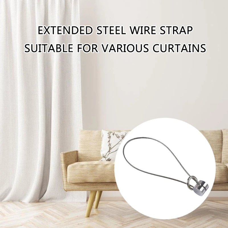 Sophisticated Curtain Holder Tieback Stainless Steel Wire Drapery Holdback Clip Window Drape Clamps Home Decors