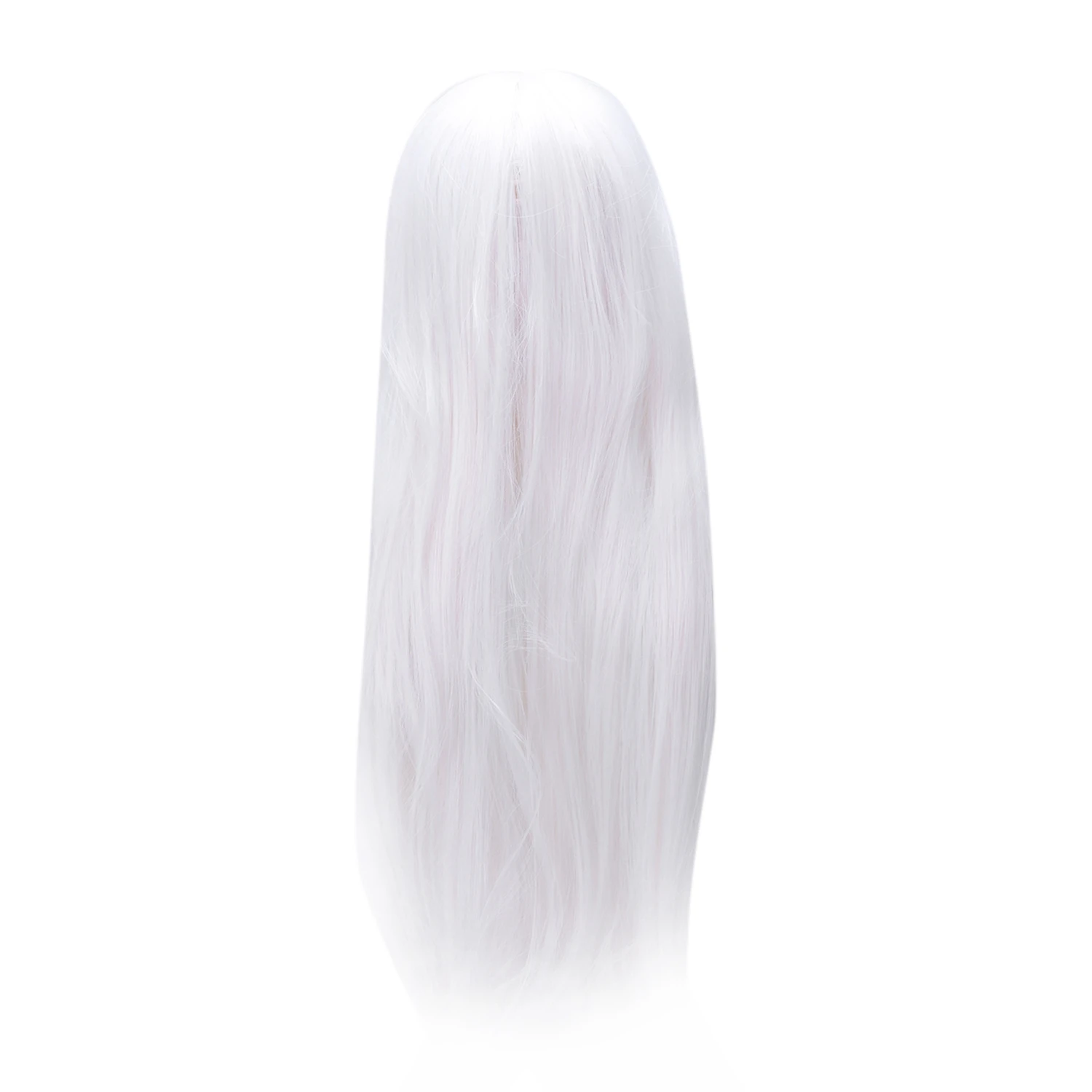 Parrucca per capelli lunghi lisci Anime Cosplay Costume lungo dritto, bianco