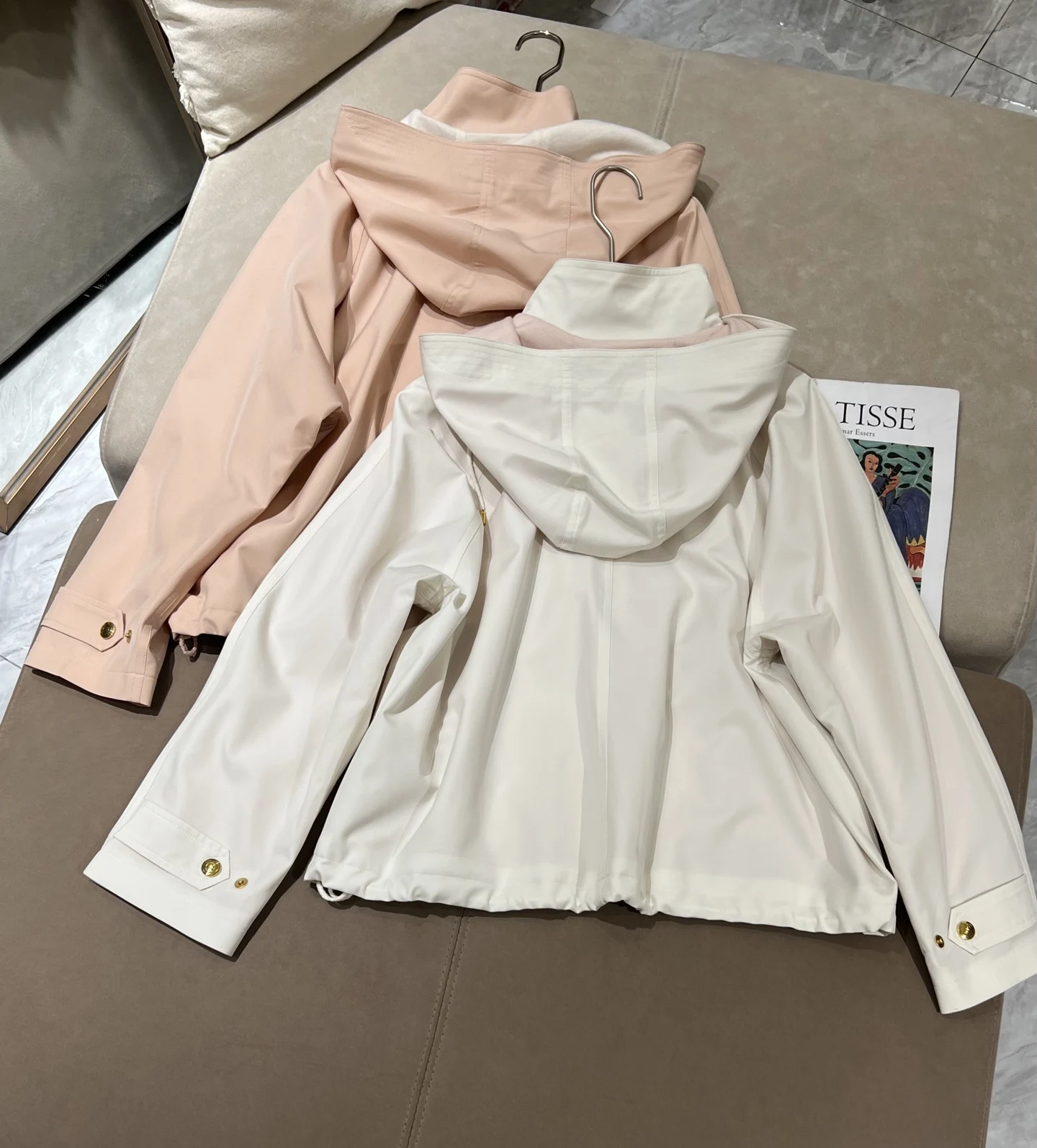 Women's Autumn Hooded Windproof Wool Parka Jacket