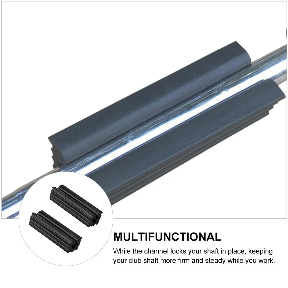 

2Pcs Rubber Golf Club Grip Vice Clamps Thick Non Slip Shaft Protectors for Repair Regripping Refurbishing Golf Shaft Clamp