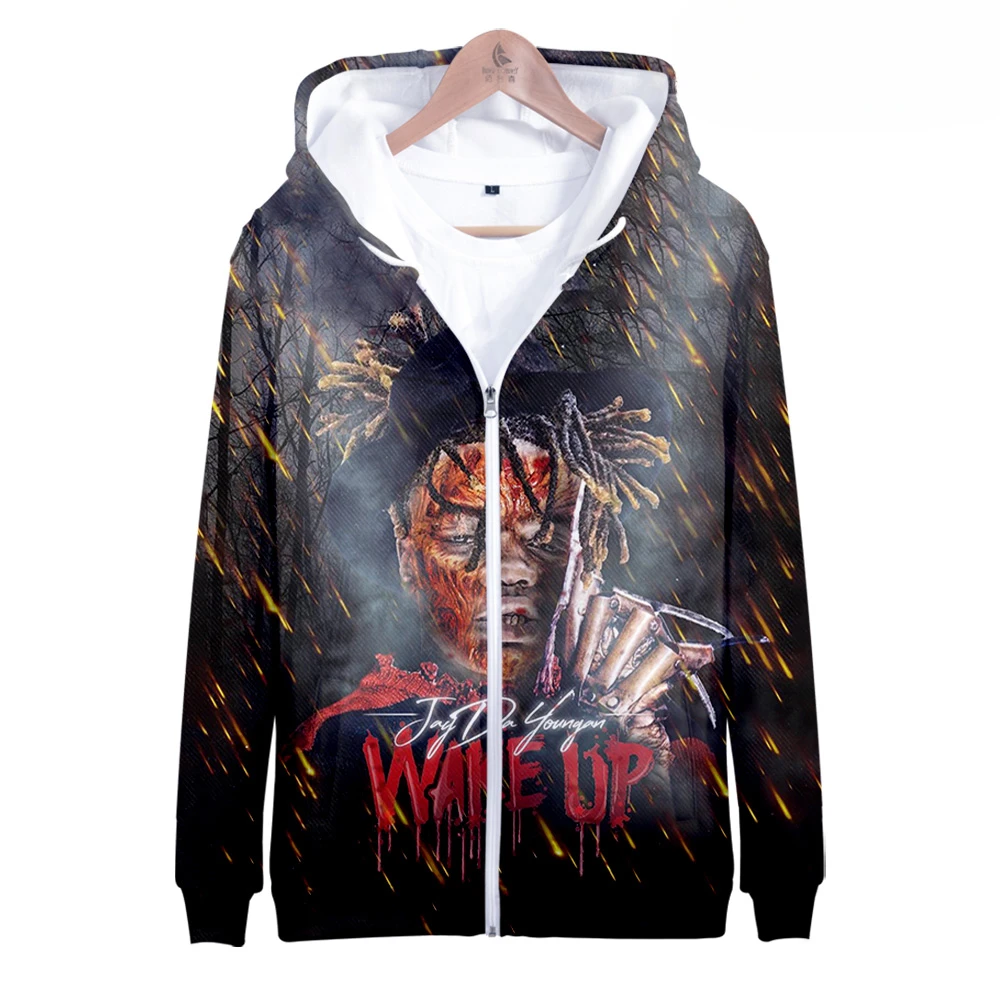 

Rapper Jaydayoungan Merch 3D Print Zip Up Women/Men Hoodie Sweatshirt Streetwear Hip Hop Zipper Hooded Jacket Casual Sportswear