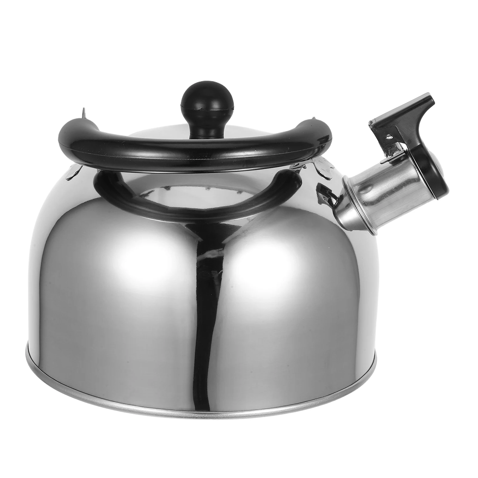 

3L Stainless Steel Whistling Tea Kettle Stovetop Water Boiler For Gas Induction Electric Cooktops Flat Bottom Mirror Finish